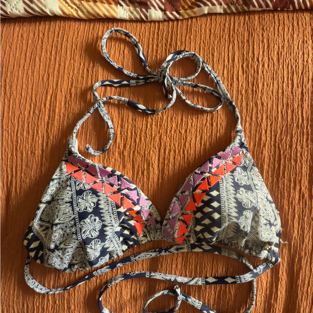 Roxy Multicolor Patterned Bikini Top